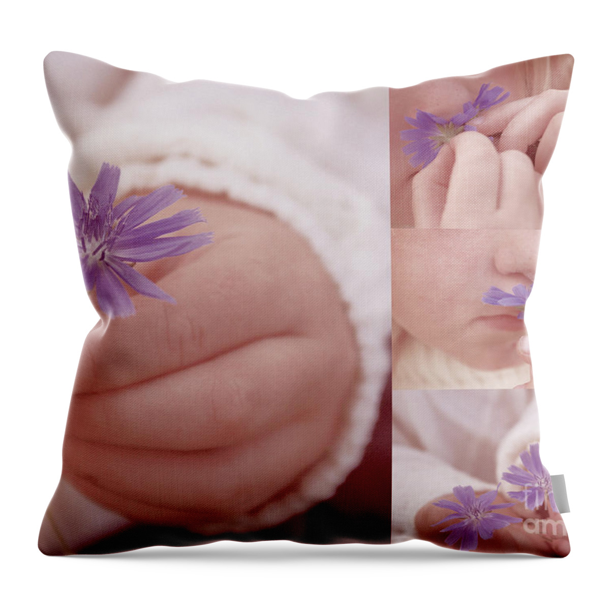 Child Throw Pillow featuring the photograph Love Giving Multi Dypthic - 01 by Aimelle Ml