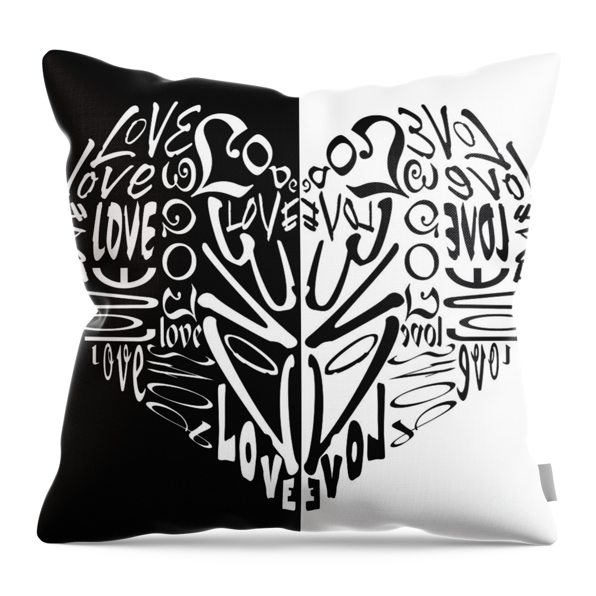 Wendy Wilton Throw Pillow featuring the digital art Love Heart 1 by Wendy Wilton