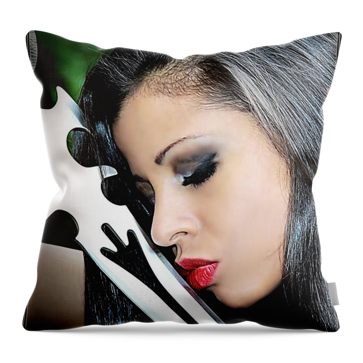 Portrait Throw Pillow featuring the photograph Love Of Steel by Jon Volden
