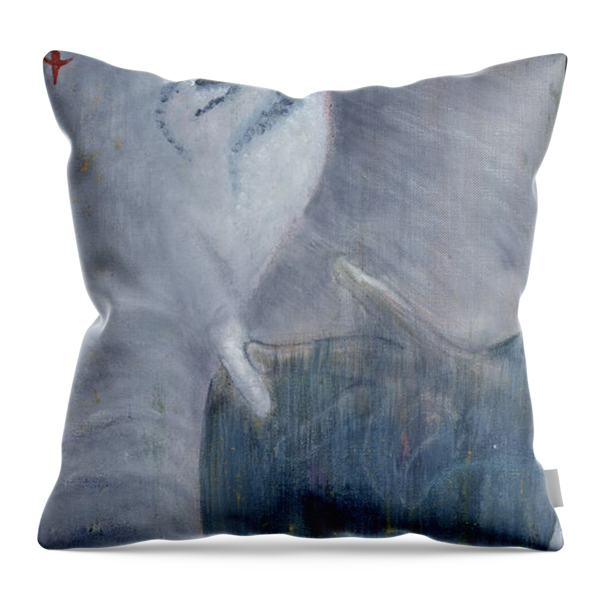 Ganesh Throw Pillow featuring the painting Love Sets Me Free by Listen To Your Horse