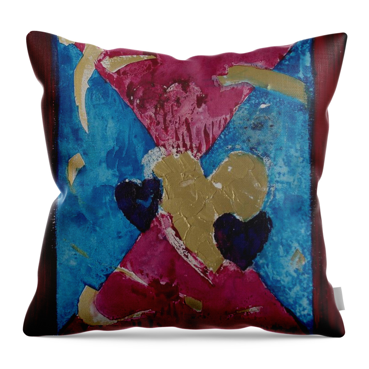 Prophetic Art Throw Pillow featuring the painting Love the Lord Your God by Christine Nichols