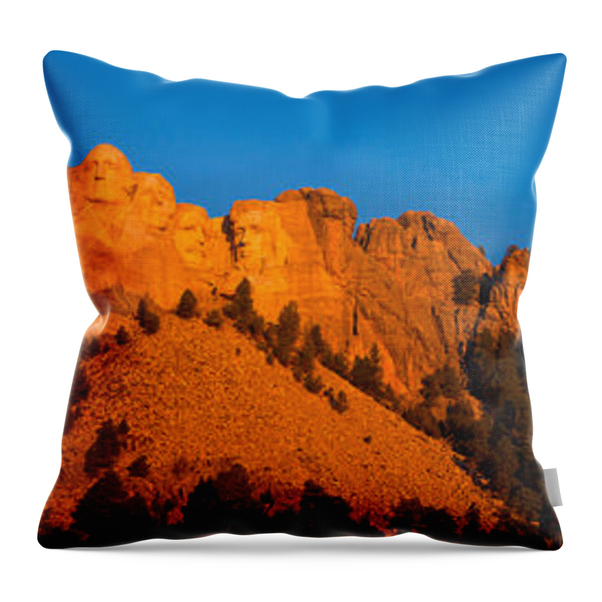 Photography Throw Pillow featuring the photograph Low Angle View Of A Monument, Mt by Panoramic Images