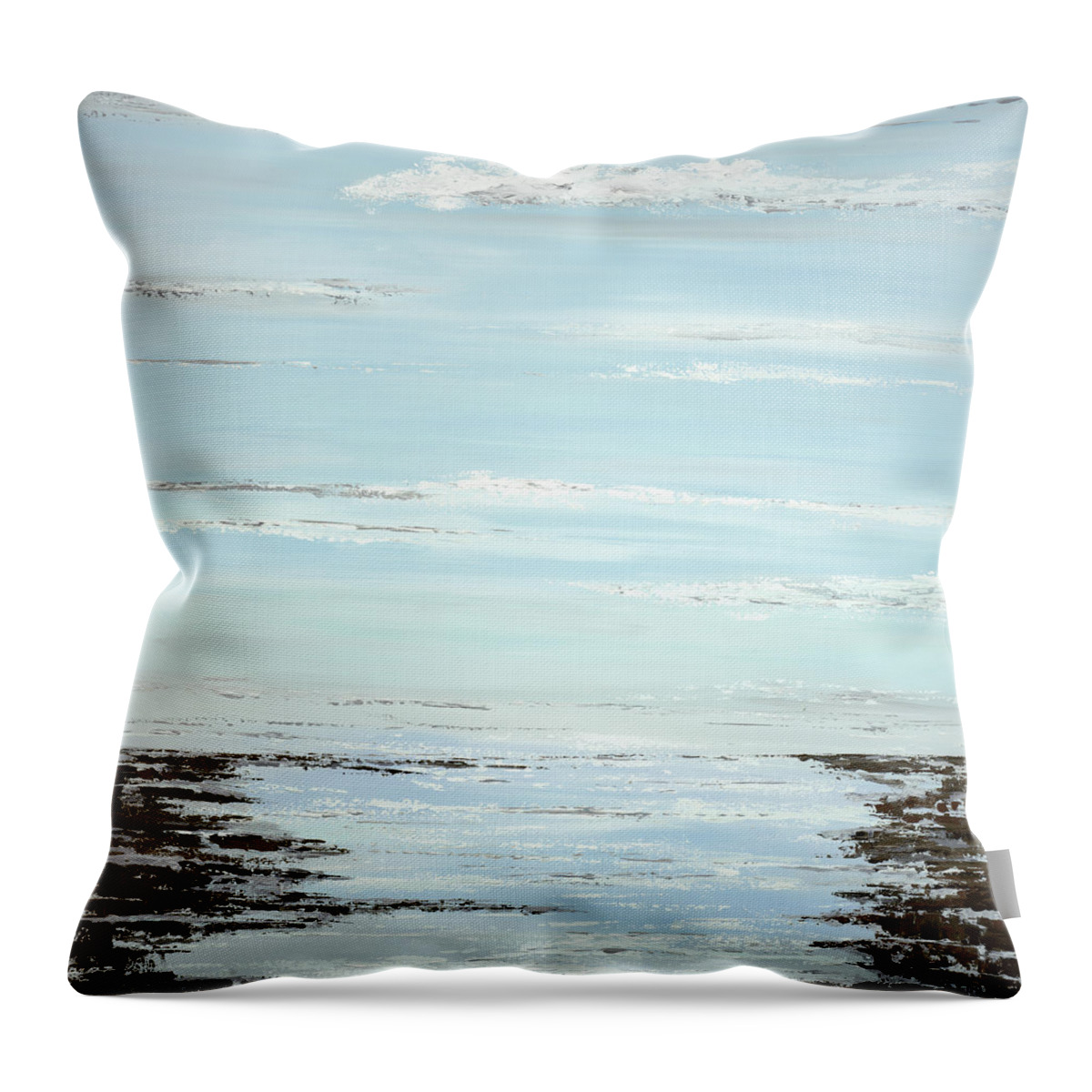 Ocean Throw Pillow featuring the painting Low Tide by Tamara Nelson