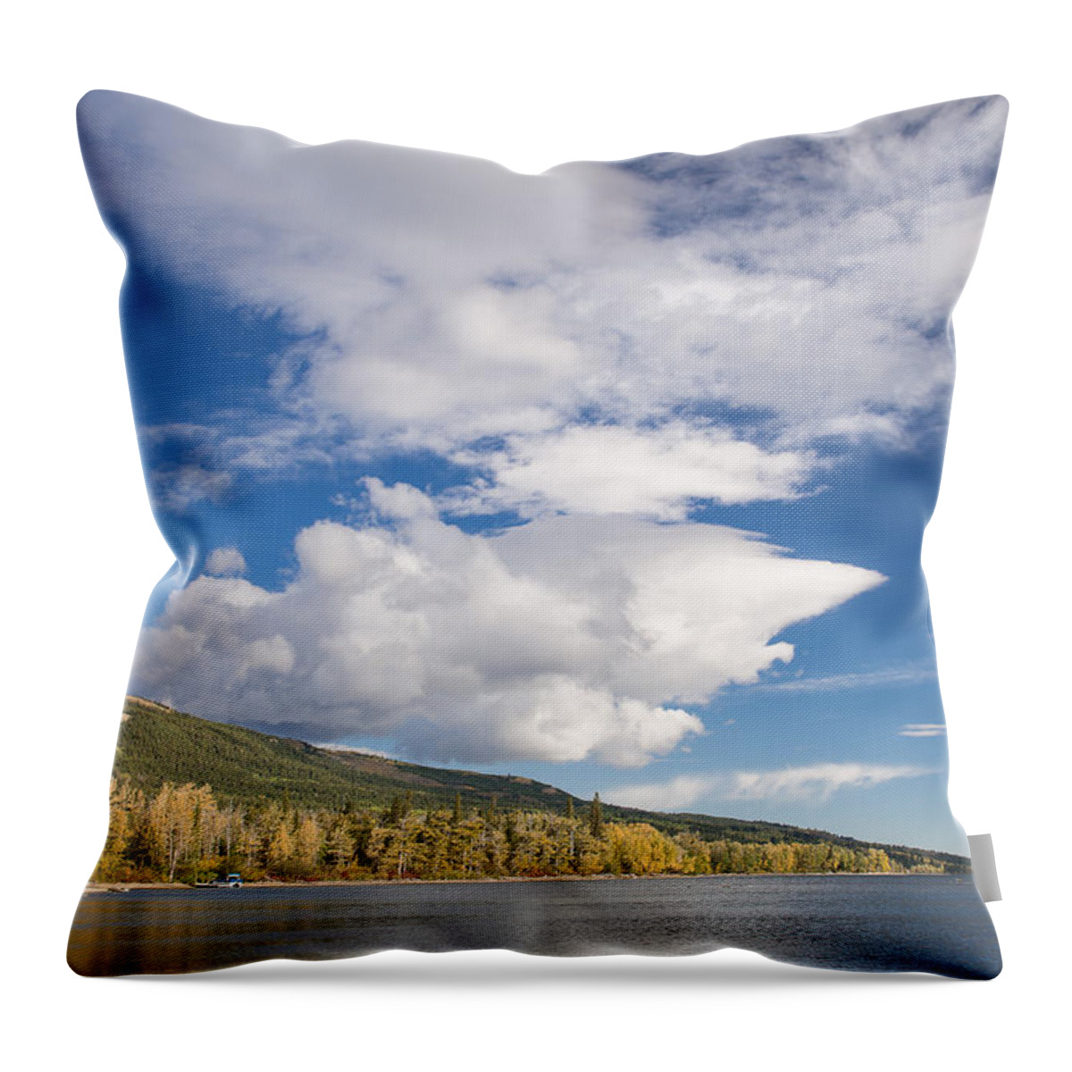 Lower St. Mary Lake Throw Pillow featuring the photograph Lower St. Mary Lake 2 by Greg Nyquist