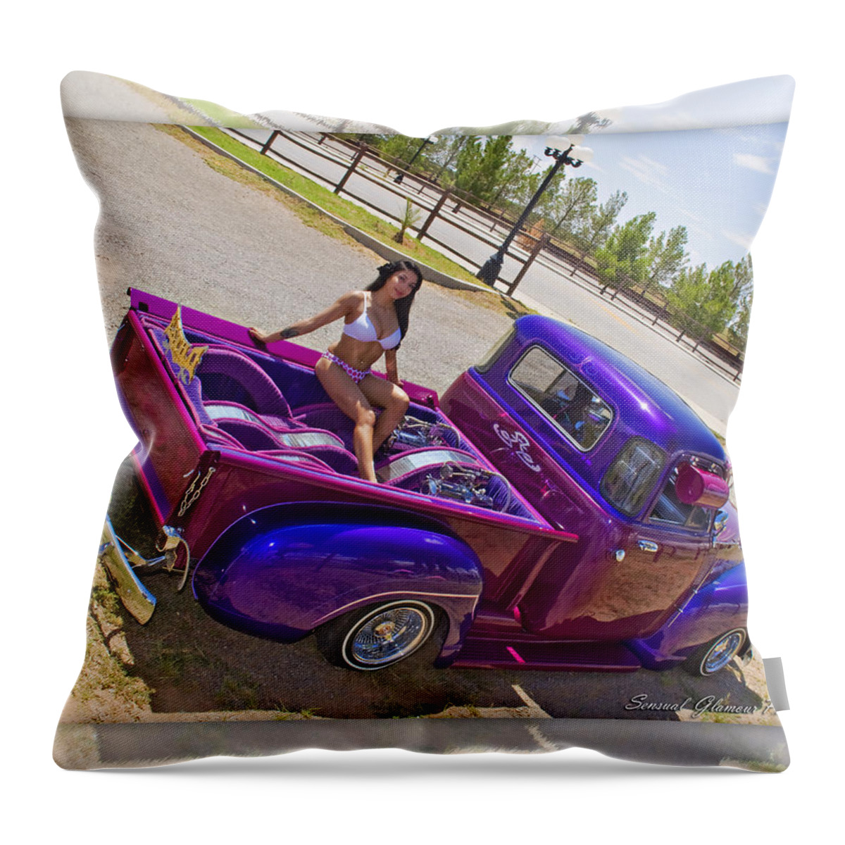 Lowrider Throw Pillow featuring the photograph Lowrider 23 d by Walter Herrit