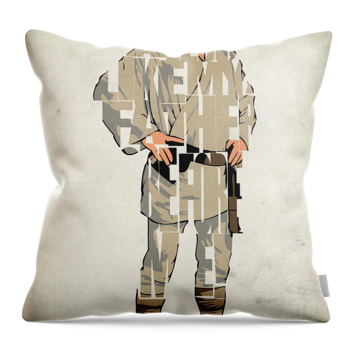 Luke Skywalker Throw Pillow featuring the digital art Luke Skywalker - Mark Hamill by Inspirowl Design