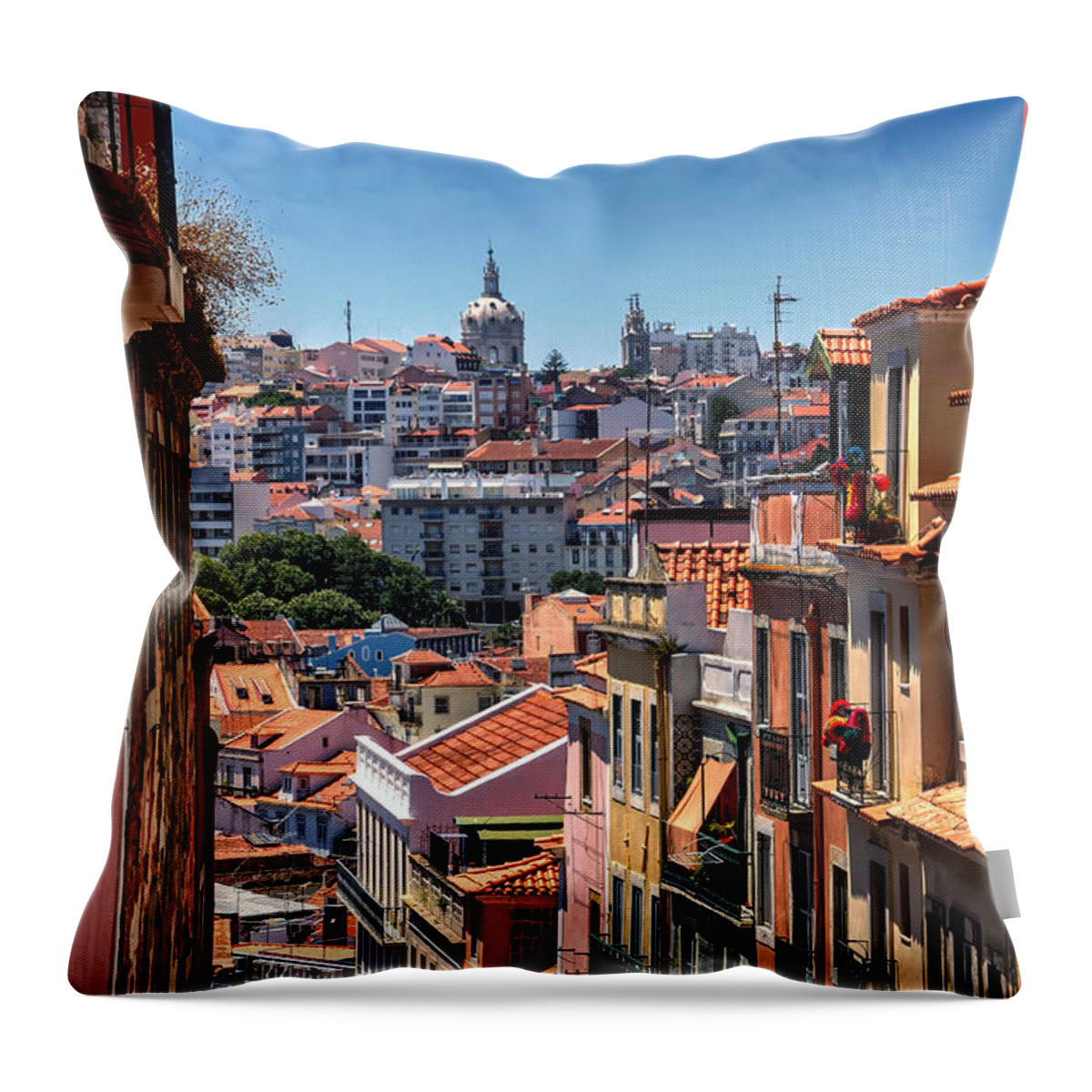 Lisbon Throw Pillow featuring the photograph Luminous Lisbon by Carol Japp
