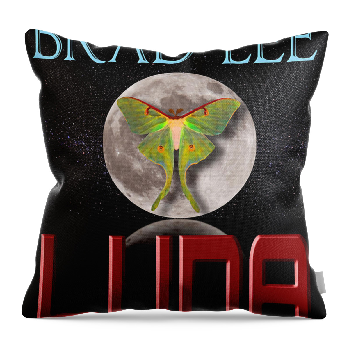 Book Cover Throw Pillow featuring the photograph Luna Sample Book Jacket by Mike Nellums