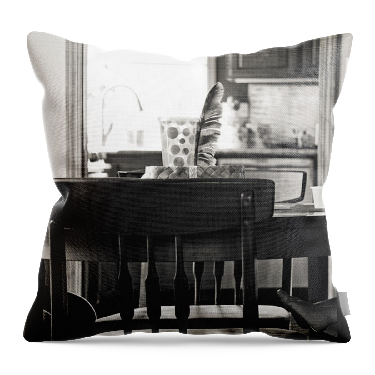 Family Throw Pillow featuring the photograph Lunch Together by Gwyn Newcombe