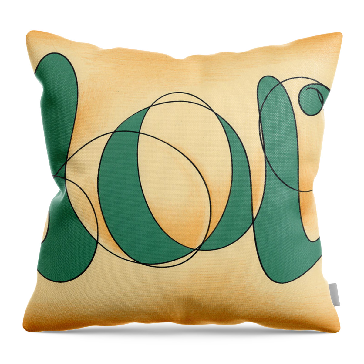 Pareidolia Throw Pillow featuring the drawing Luv by Ismael Cavazos