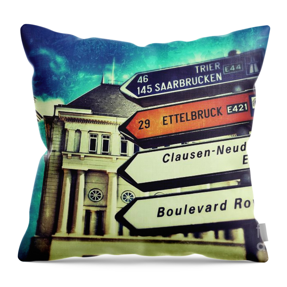 Luxembourg Throw Pillow featuring the photograph Luxembourg City by Nick Biemans