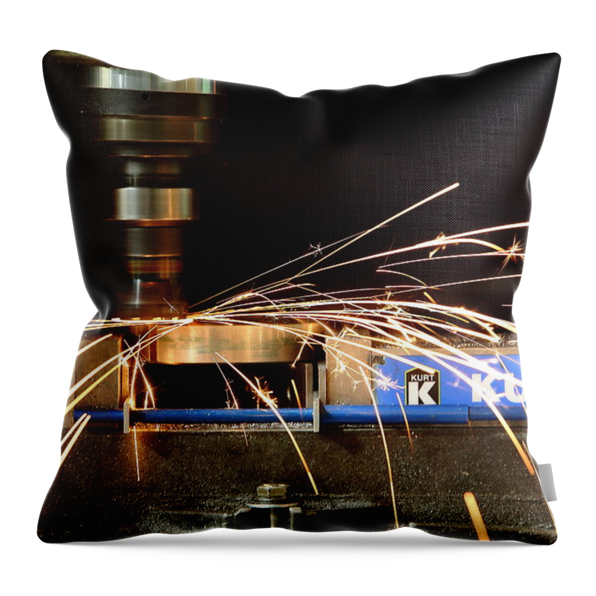Machining Throw Pillow featuring the photograph Machining by David Andersen
