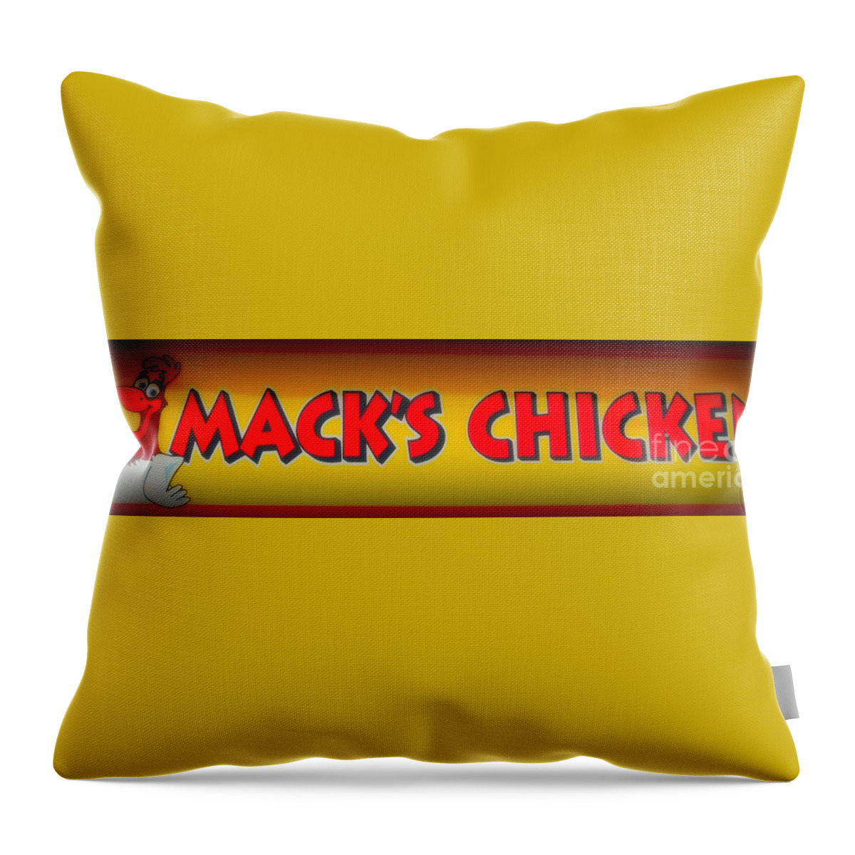  Throw Pillow featuring the photograph Mack's Chicken by Kelly Awad