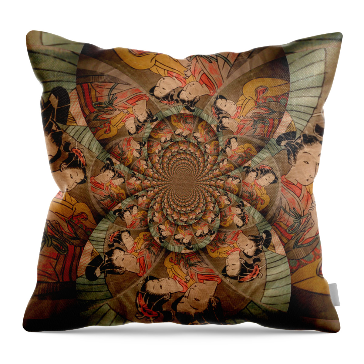 Geisha Throw Pillow featuring the photograph Madame Butterfly by J Andrel