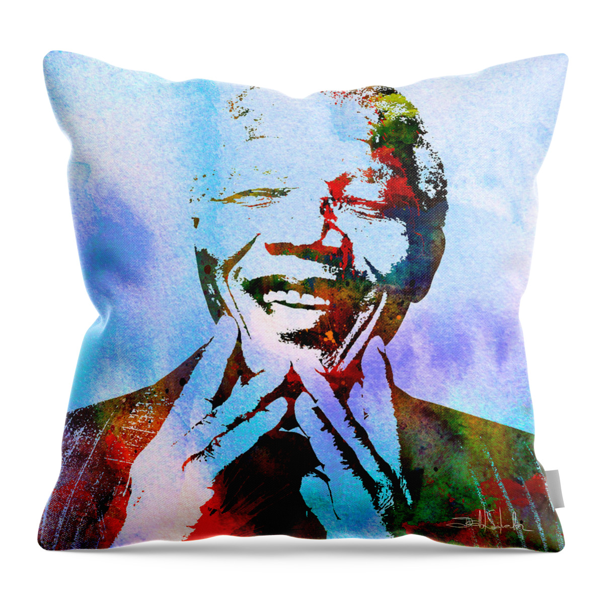 Digital Art Throw Pillow featuring the digital art Madiba by Isabel Salvador