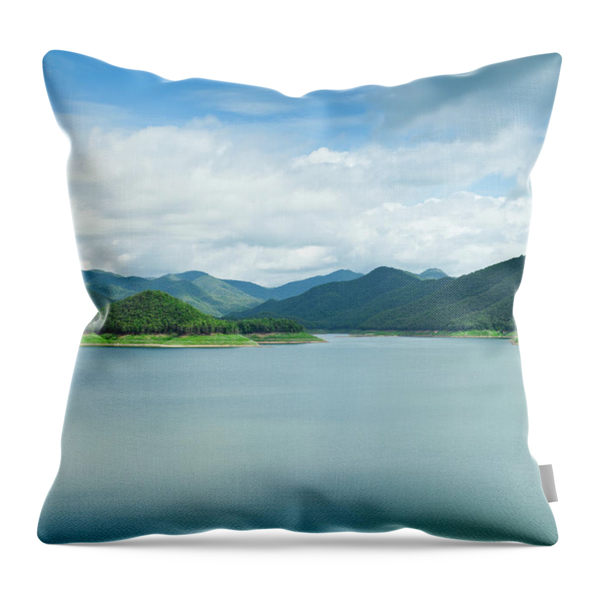 Scenics Throw Pillow featuring the photograph Mae Kuang Dam, Chiang Mai Northern by Edenexposed