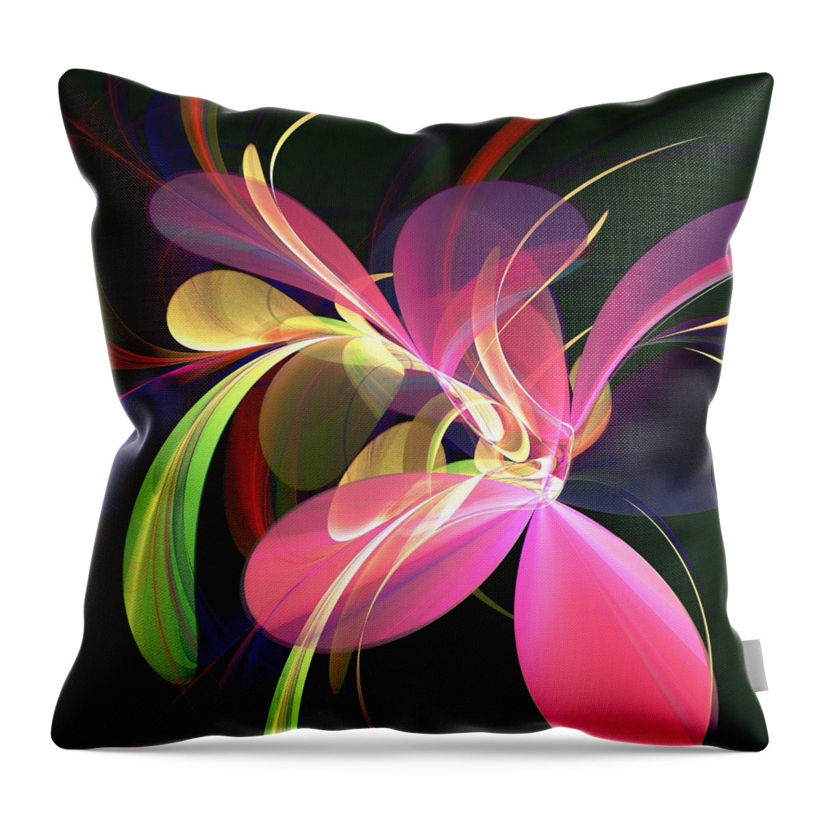 Computer Throw Pillow featuring the digital art Magic Flower by Anastasiya Malakhova