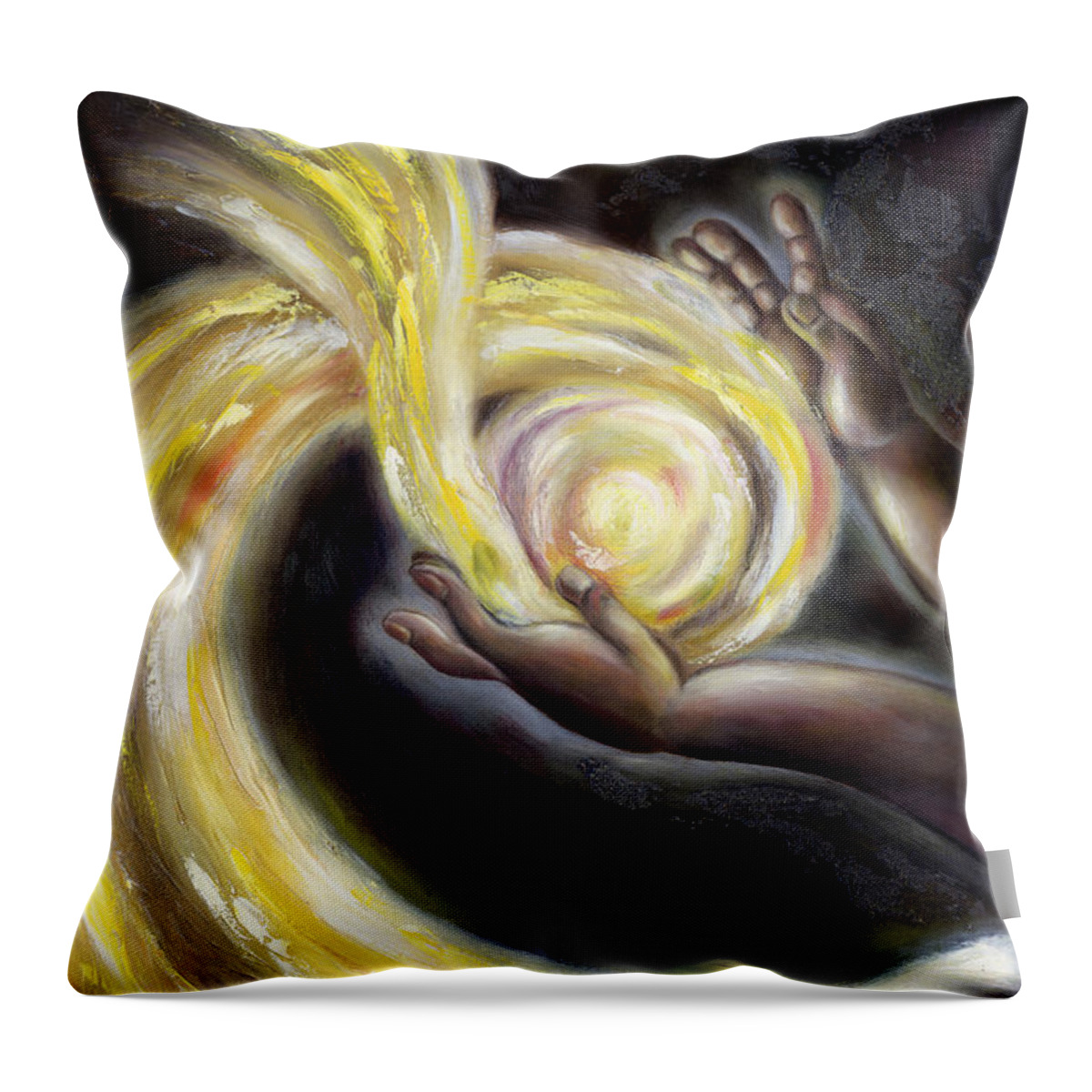 Angel Throw Pillow featuring the painting Magic by Hiroko Sakai