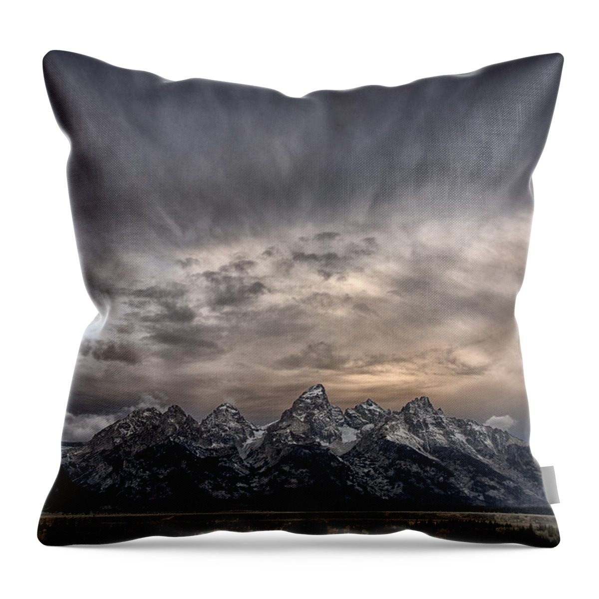 Wyoming Throw Pillow featuring the photograph Magic Mountain by Robert Fawcett
