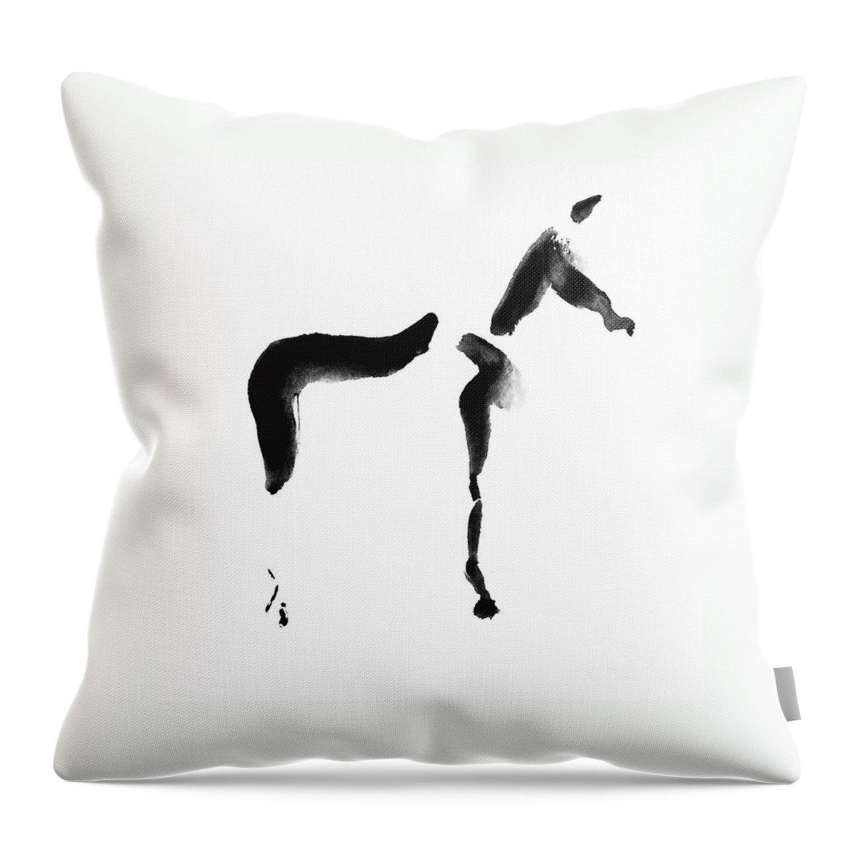 Horse Painting Throw Pillow featuring the painting Magic Stands by Valerie Freeman