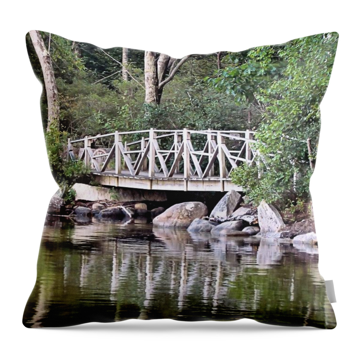 Bridge Throw Pillow featuring the photograph Magical Mystery Bridge by Elizabeth Dow