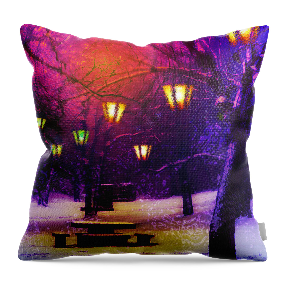 Picnic Throw Pillow featuring the digital art Magical Times by Kathy Besthorn