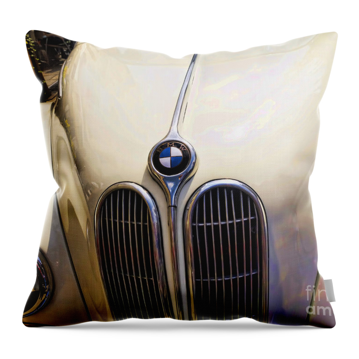 Krakow Throw Pillow featuring the photograph Magnificent old BMW by Brenda Kean