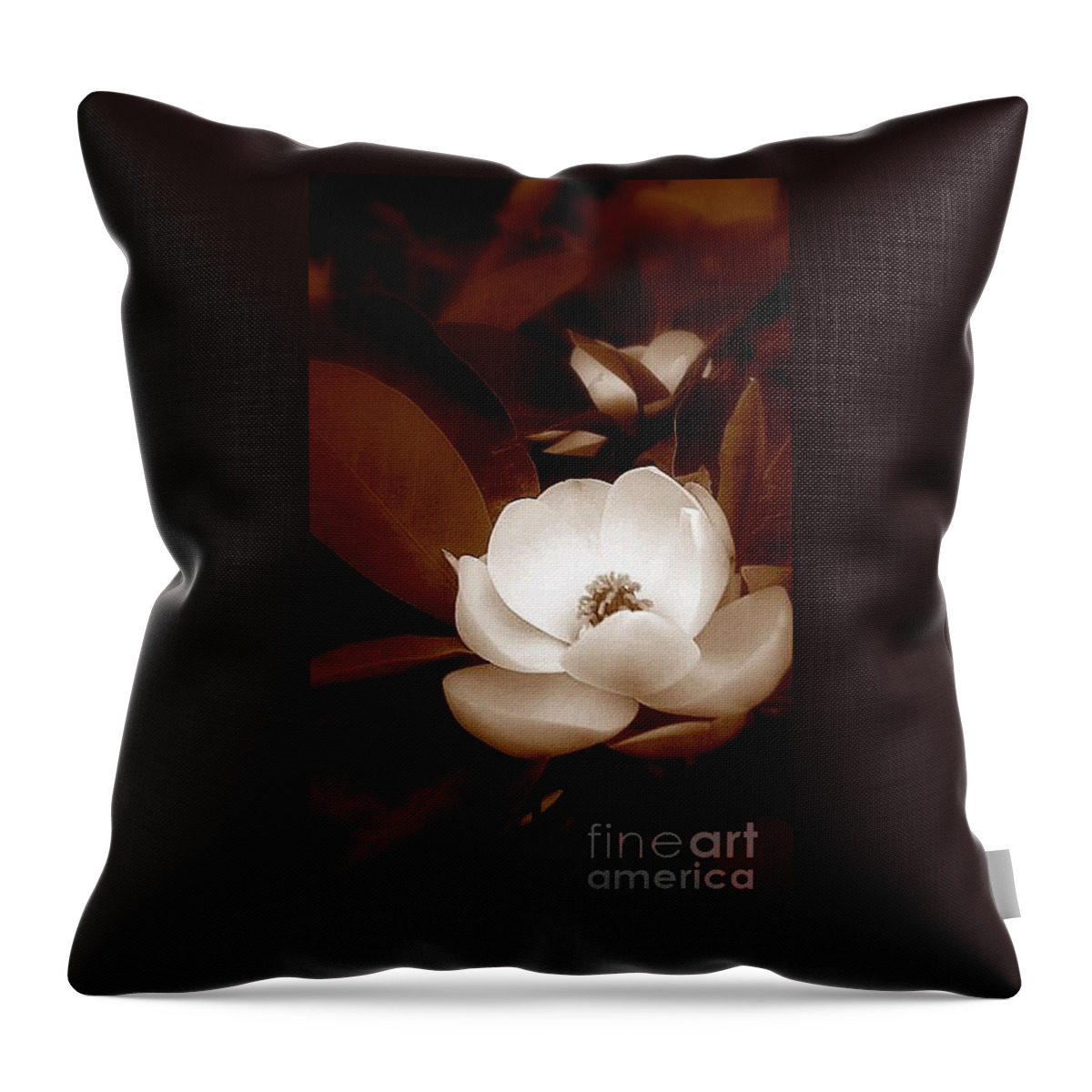 New Orleans Throw Pillow featuring the photograph New Orleans Magnolia Beauty by Michael Hoard