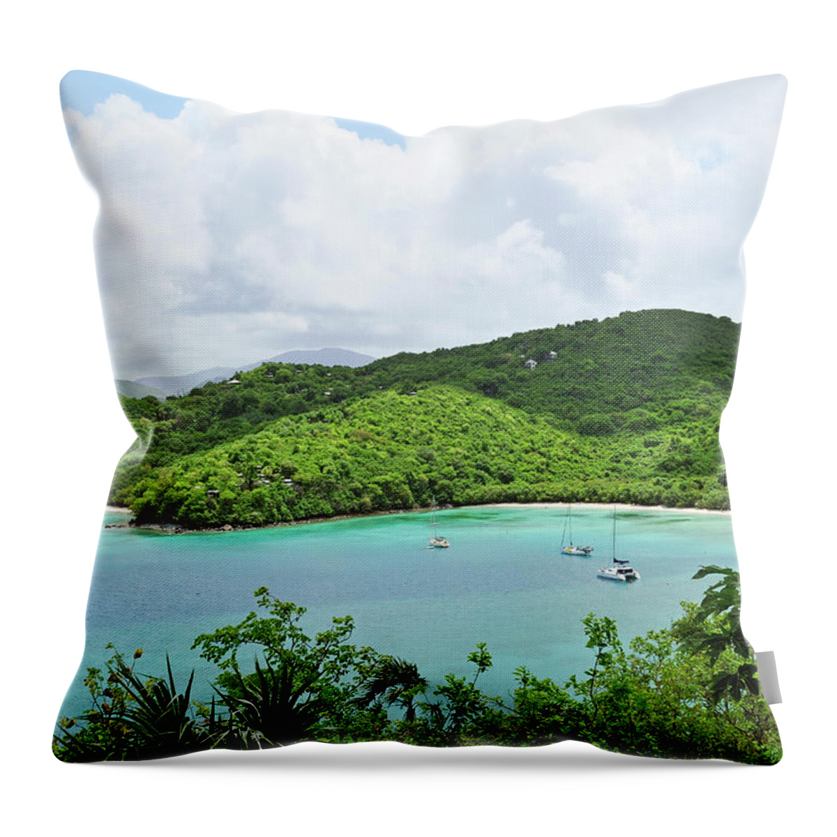 Scenics Throw Pillow featuring the photograph Maho Bay, St. John by Driendl Group