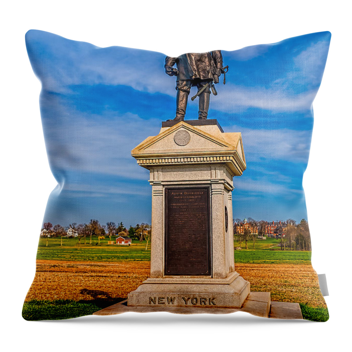 Major-general Throw Pillow featuring the photograph Major-General Doubleday by Nick Zelinsky Jr
