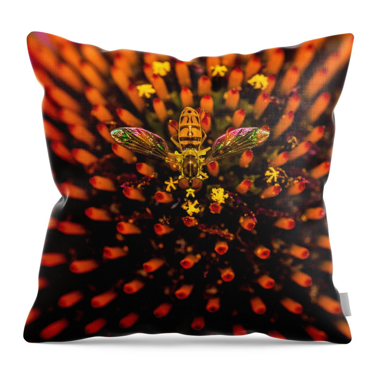 Bee Throw Pillow featuring the photograph Makes You Dizzy by Gerald DeBoer