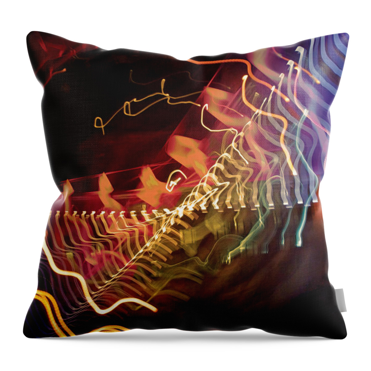 Abstract Throw Pillow featuring the photograph Man Move 0050 by David Davies