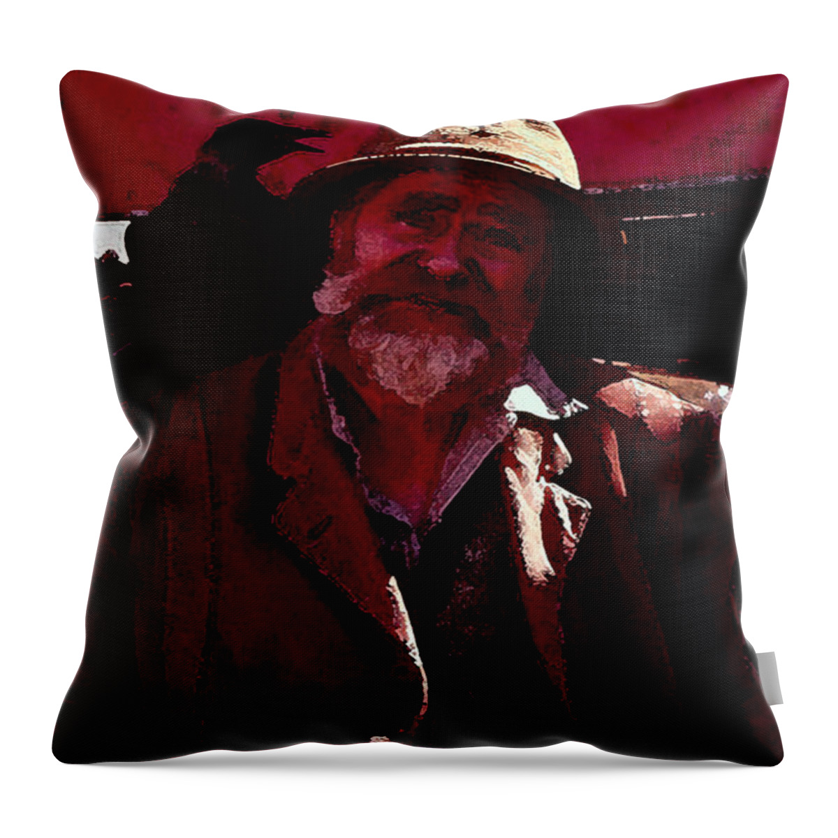 Sailor Throw Pillow featuring the digital art Man of the Sea by Cathy Anderson