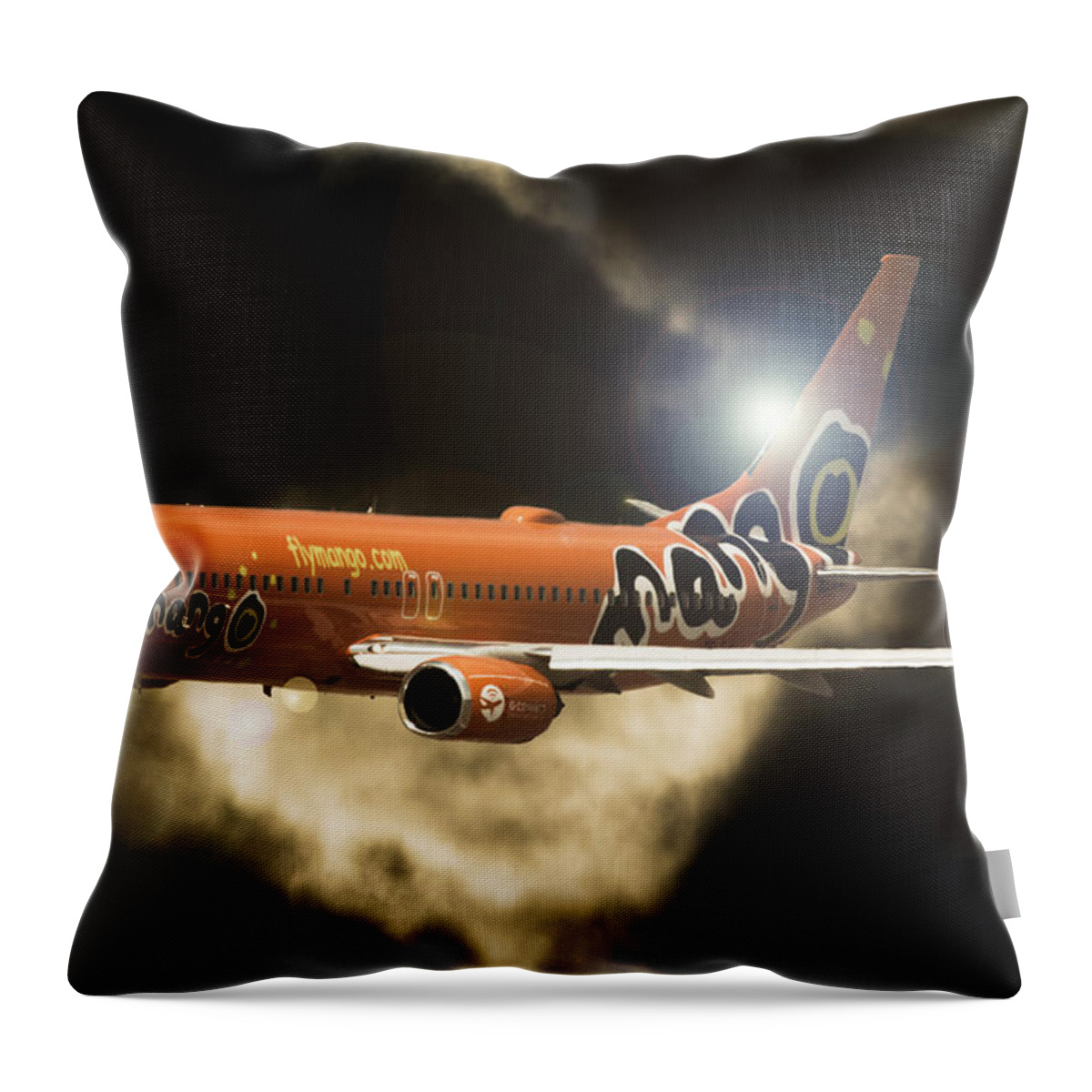 Airline Throw Pillow featuring the photograph Mango by Paul Job