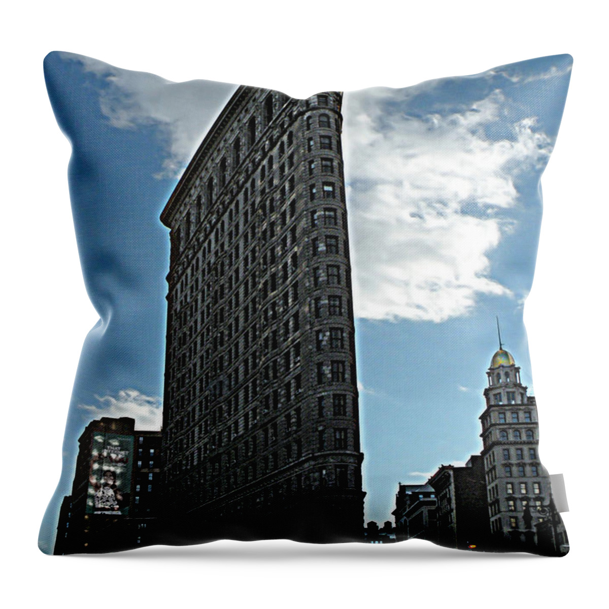 City Throw Pillow featuring the photograph Manhattan Flatiron by Deborah Smith