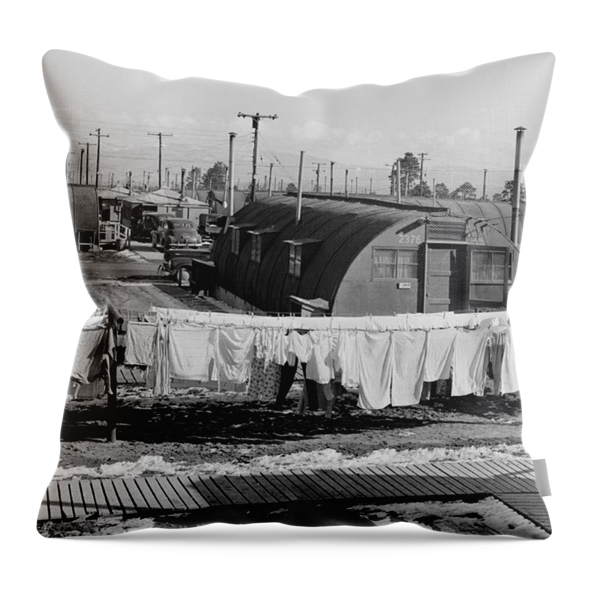 Science Throw Pillow featuring the photograph Manhattan Project Wartime Housing by Science Source