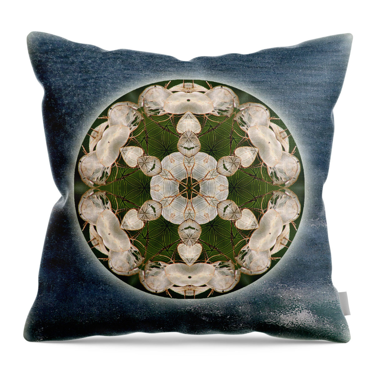 Flower Of Life Throw Pillow featuring the mixed media Manifesting Abundance by Alicia Kent