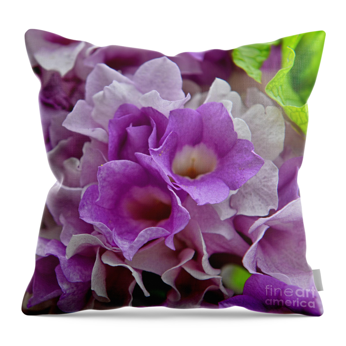 Mansoa Alliacea Throw Pillow featuring the photograph Mansoa Alliacea by Olga Hamilton