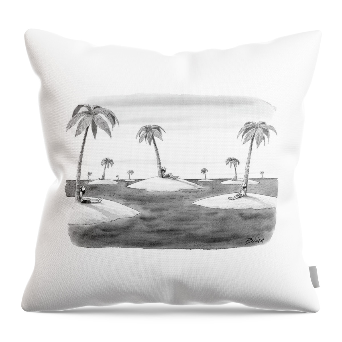 Many Desert Islands Throw Pillow
