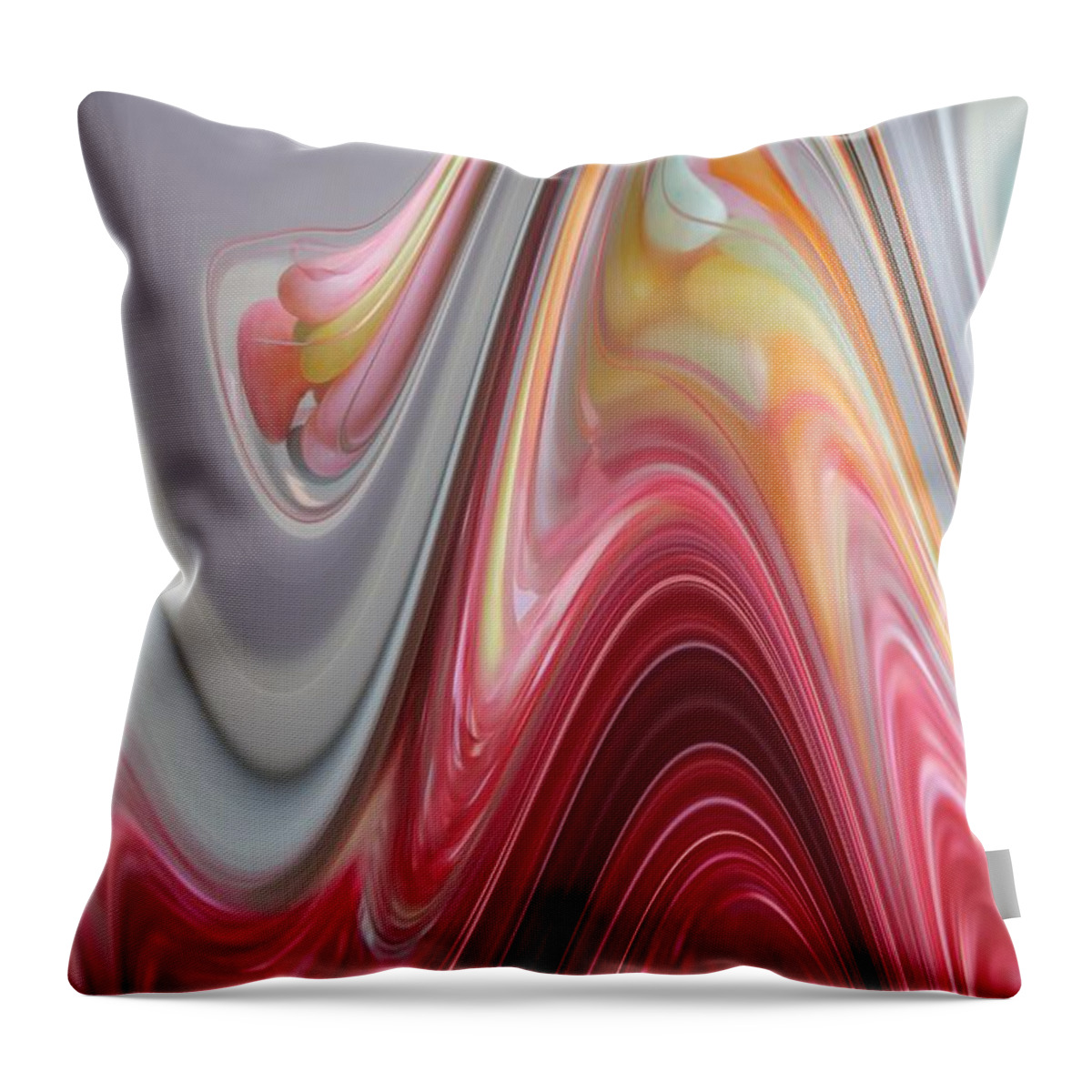 Abstract Throw Pillow featuring the digital art Marble by Alice Terrill