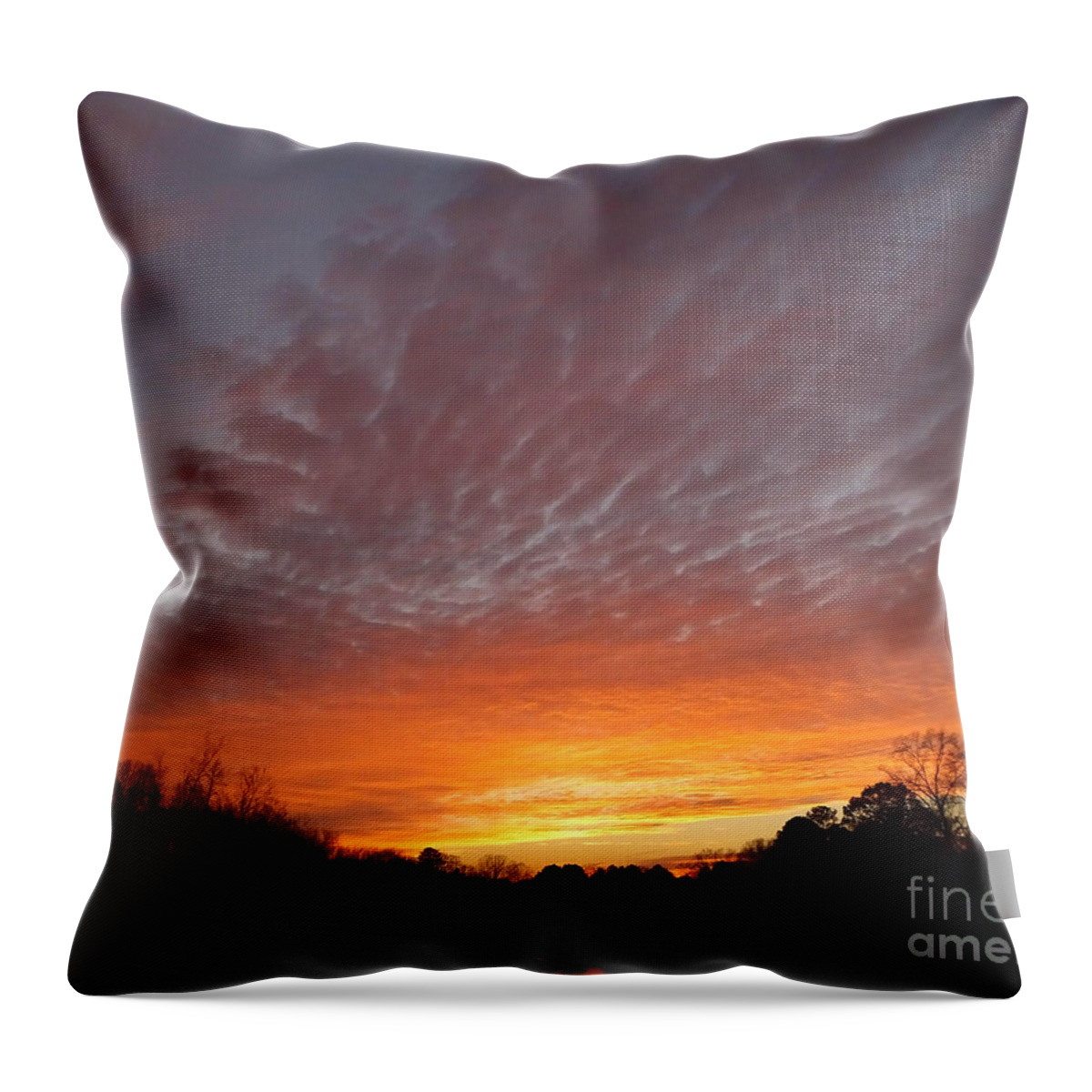 Sunset Throw Pillow featuring the photograph March Sunset by Lizi Beard-Ward