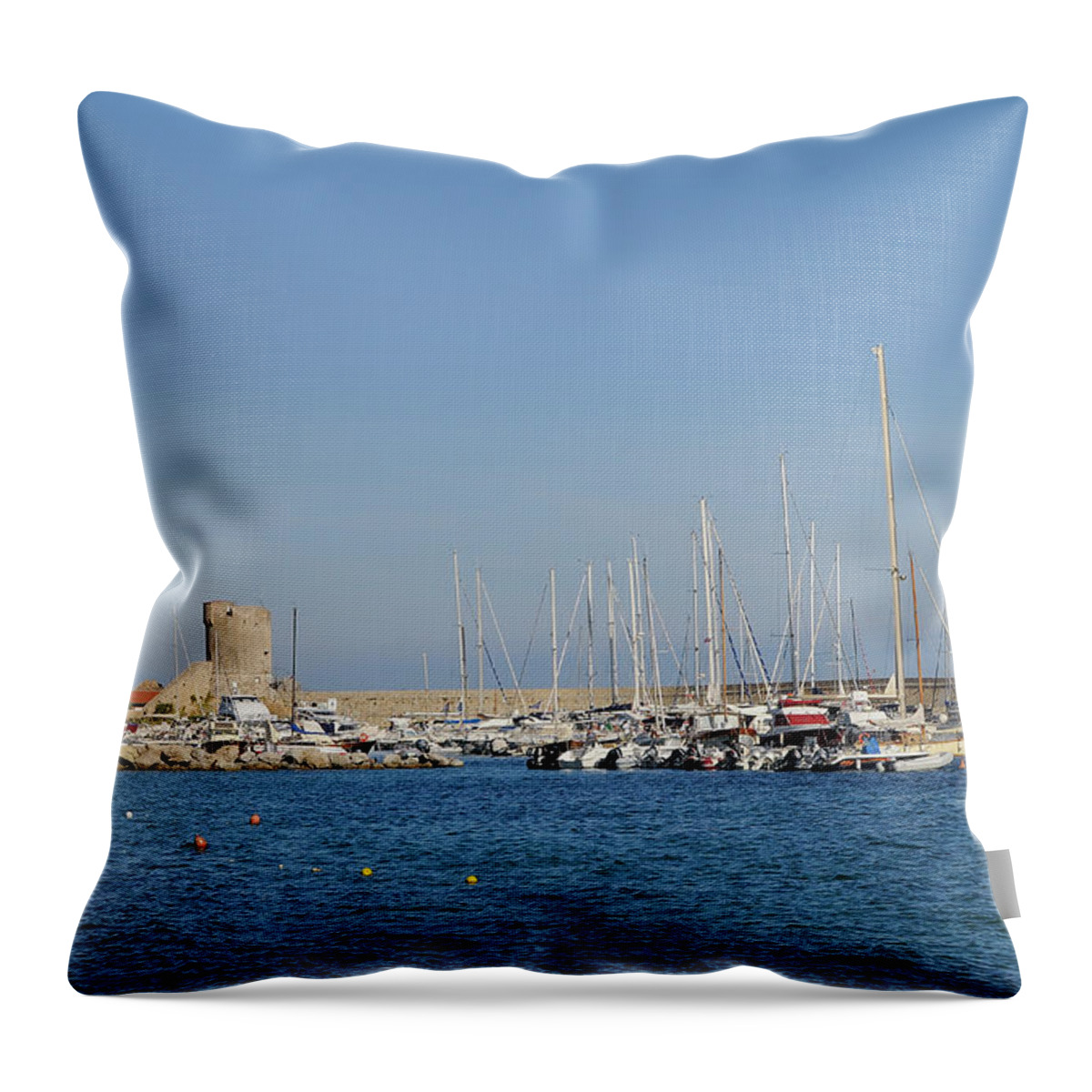 Tranquility Throw Pillow featuring the photograph Marciana Marina, Elba by Paolo Negri