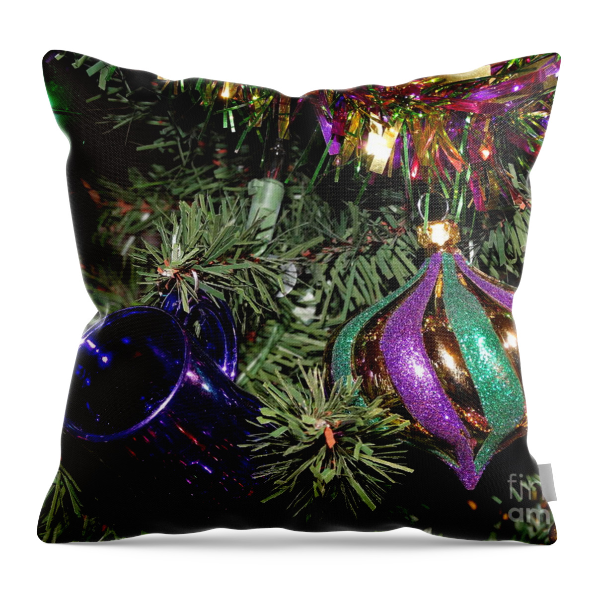 Southern Throw Pillow featuring the photograph Mardi Gras Greeting Card by Joseph Baril
