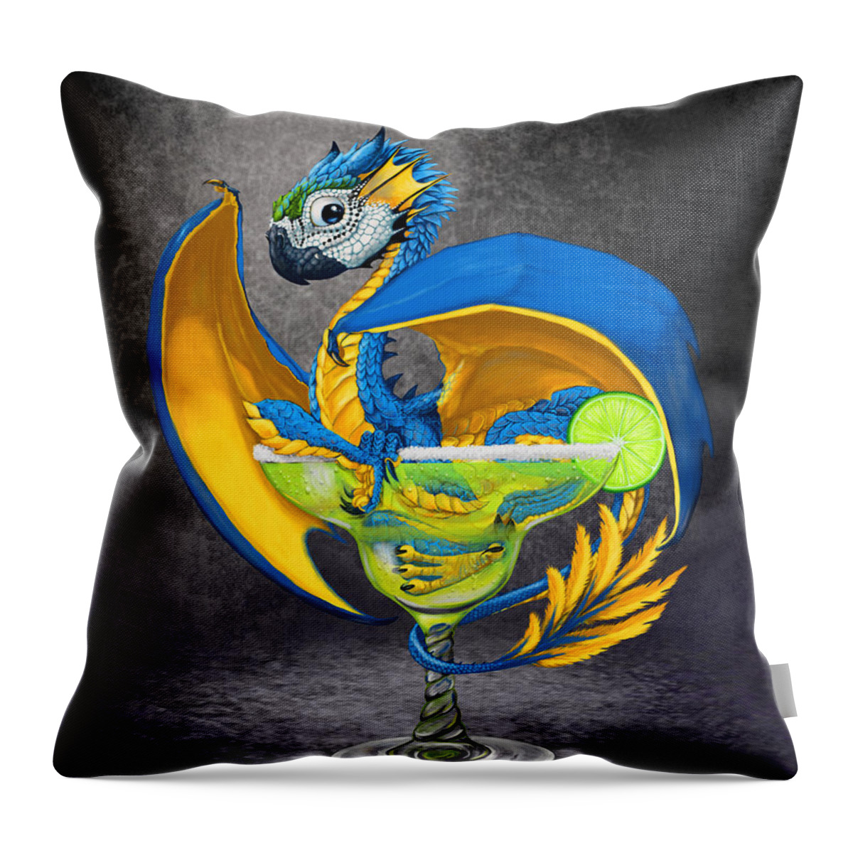 Margarita Throw Pillow featuring the digital art Margarita Dragon by Stanley Morrison
