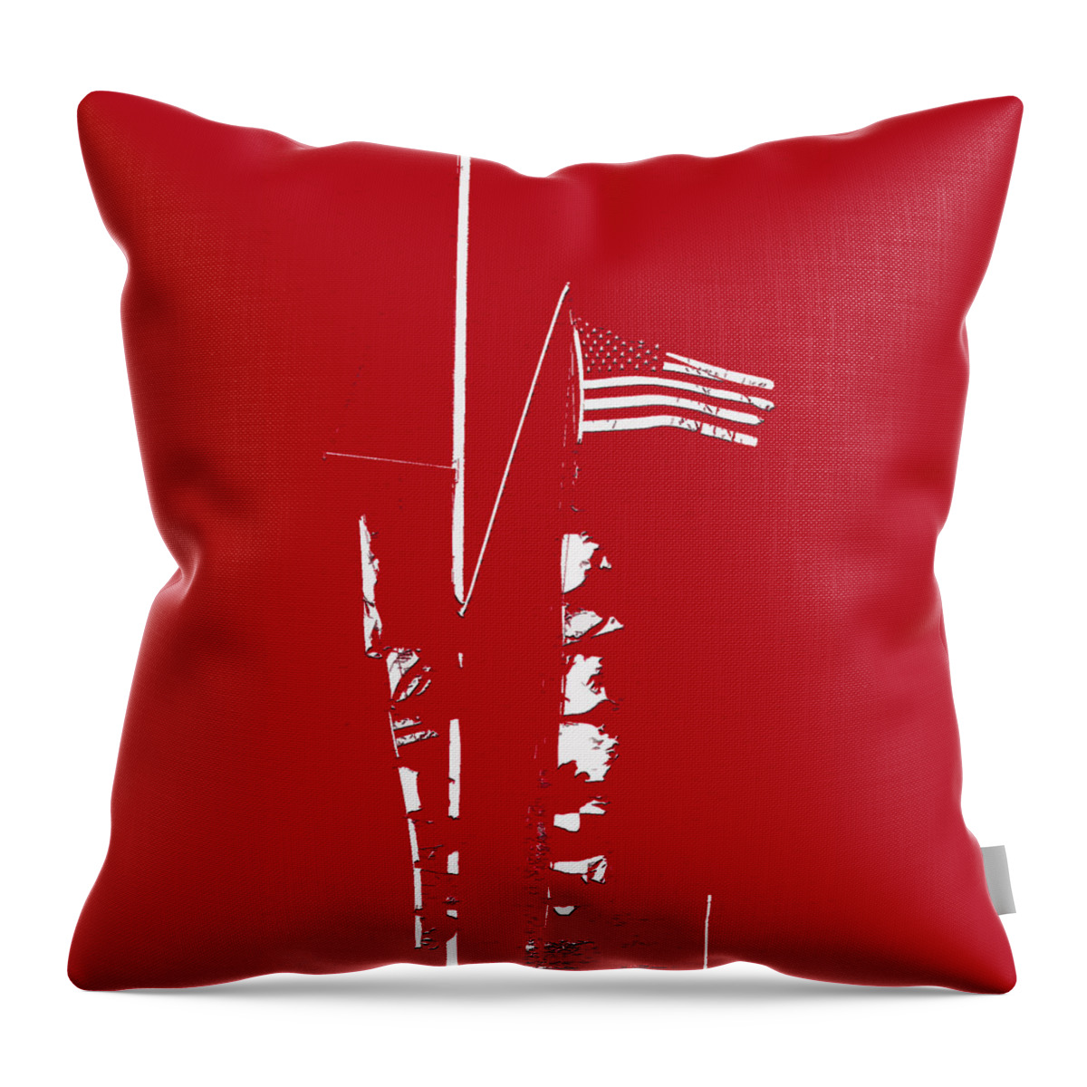 Abstract Photography Throw Pillow featuring the photograph Marina Flags by Bill Owen