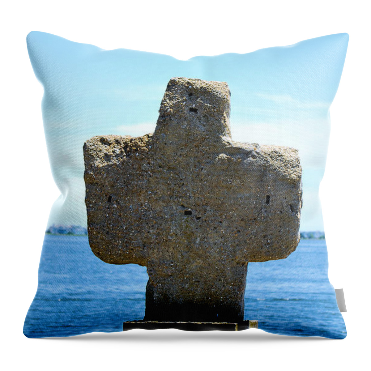 Water Throw Pillow featuring the photograph Mariners Cross by Bob Sample