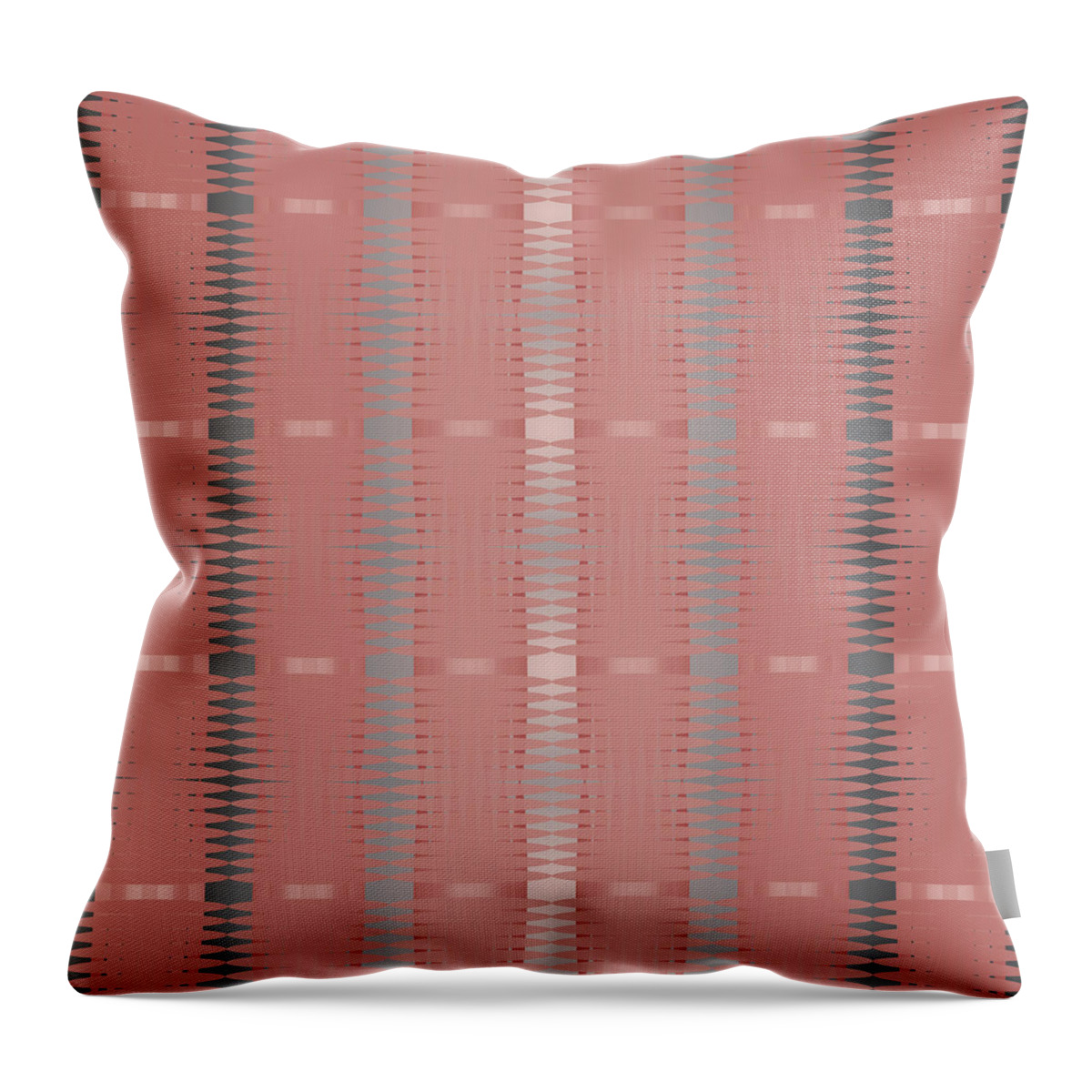 Marsala Throw Pillow featuring the digital art Marsala Stripe by Kevin McLaughlin