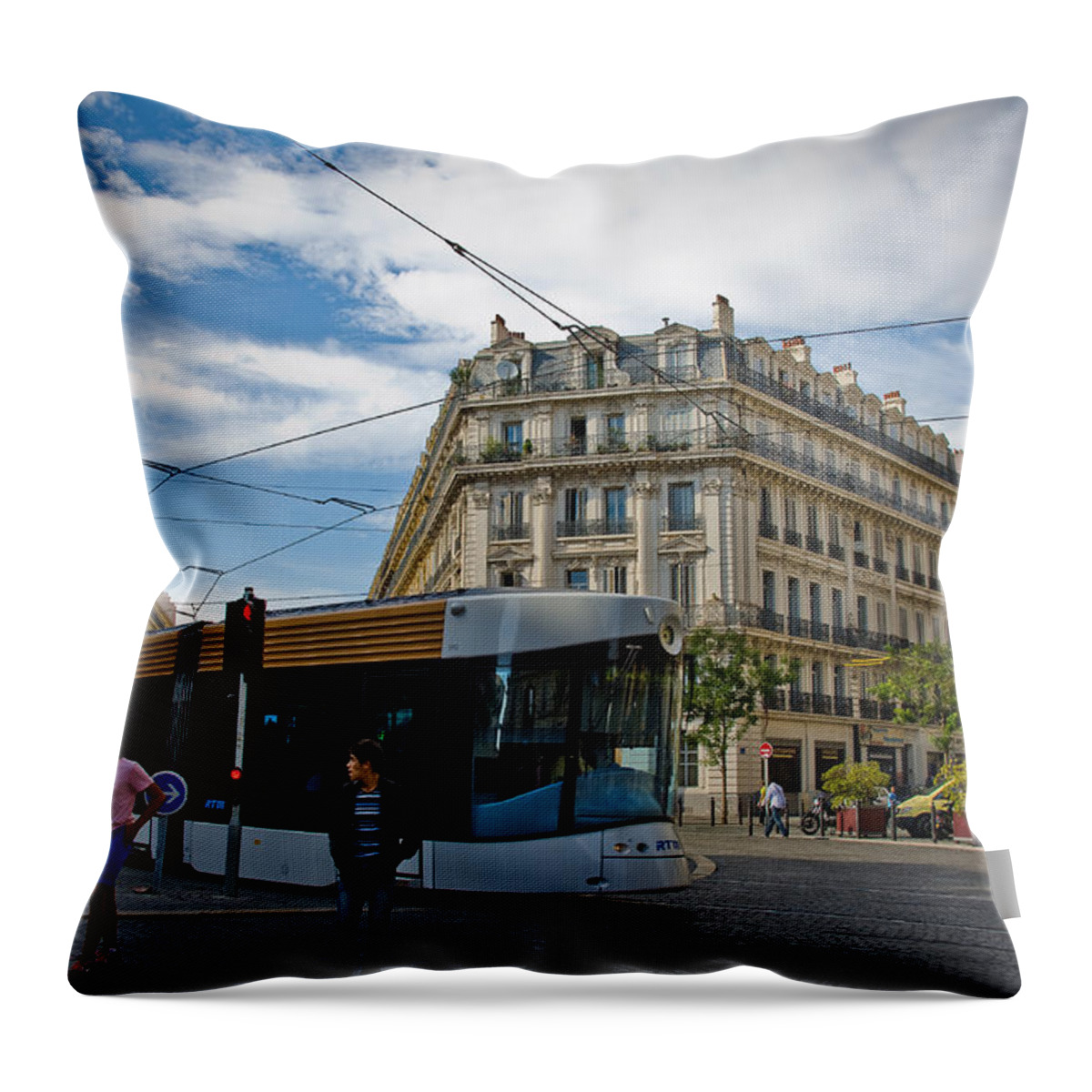 Europe Throw Pillow featuring the photograph Marseilles city by All Around The World