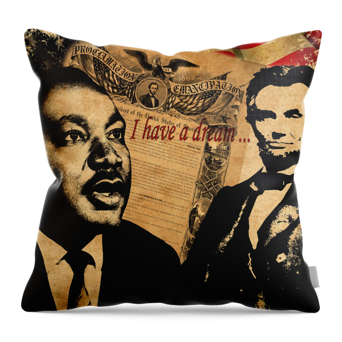 Martin Luther King Junior Throw Pillow featuring the photograph Martin Luther King Jr 2 by Andrew Fare
