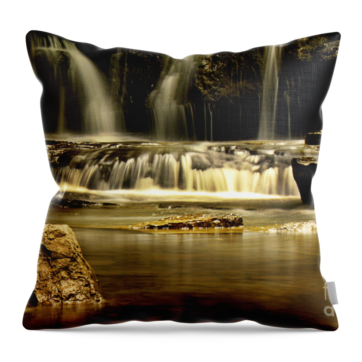 Waterfall Throw Pillow featuring the photograph Mash Fork Falls by Melissa Petrey